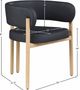 Meridian Furniture Gideon Black/Natural Vegan Leather Dining Chair-2