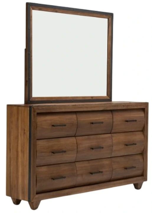 Michael Amini® Brooklyn Walk Burnt Umber Dresser and Mirror-0