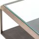 Four Hands Shagreen Glass Top Coffee Table with Brass Base-4