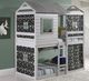 Donco Kids Deer Blind Green Camo/Rustic Light Gray Youth Twin/Twin Bunkbed with Tent Kit-1