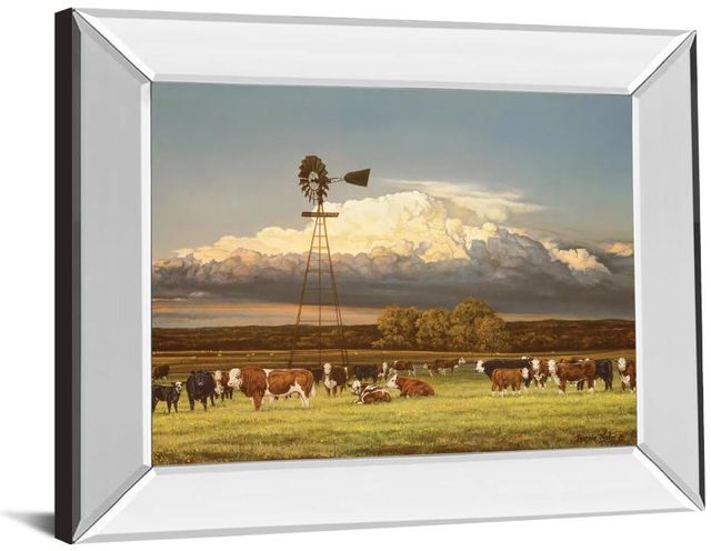 Classy Art Summer Pastures by Bonnie Mohr Mirror Framed Wall Art-1