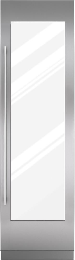 Sub-Zero® 24" Stainless Steel Right Hinge Column Refrigerator Glass Door Panel Kit with Tubular Handle-0