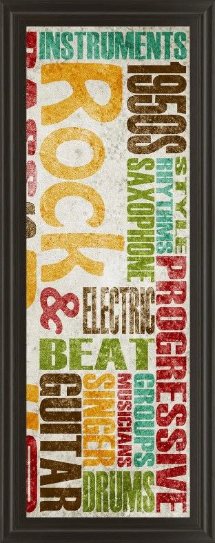 Classy Art Rock and Roll by Sd Graphics Studio Framed Wall Art-0