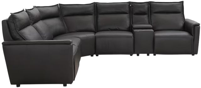 Bassett® Furniture Club Level Chauncey 6-Piece Espresso Leather Power Reclining Sectional-1