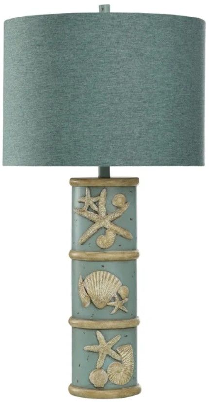 StyleCraft Blue Poly Table Lamp-0