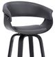 Armen Living Julyssa Gray 26" Swivel Counter Stool-4