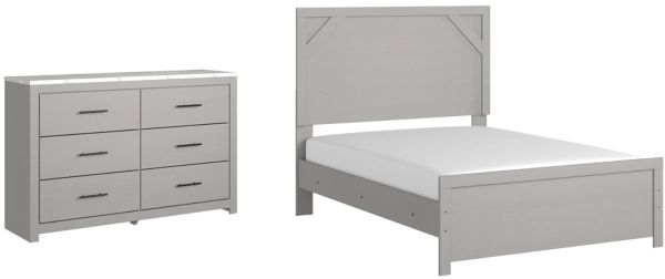 Signature Design by Ashley® Cottenburg 2-Piece Light Gray/White Full Panel Bed Set-0
