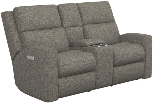 Flexsteel® Score Timber Power Reclining Loveseat with Console-0