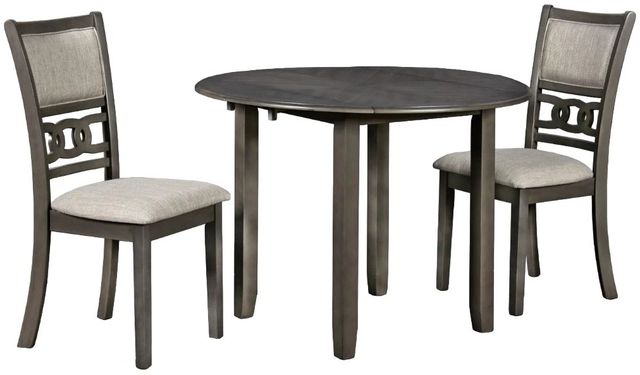 New Classic® Home Furnishings Gia 3-Piece Gray Dining Set-0