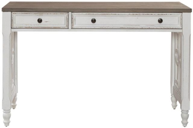 Liberty Furniture Magnolia Manor Antique White/Weathered Bark Writing Desk-2