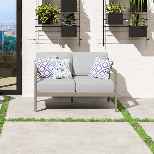 homestyles® Sustain Gray Outdoor Loveseat-4