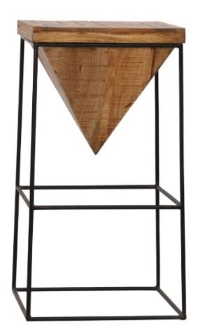 Jaipur Furniture Industrial Range Black/Brown Piramid Bar Stool-0