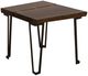 International Furniture Direct Walnut Reddish Brown End Table with Black Base-0