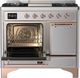 Ilve® Majestic III 40" Stainless Steel Pro Style Dual Fuel Liquid Propane Range with Solid Door and Copper Trim-2