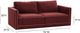 TOV Furniture Willow Red Modular Loveseat-2