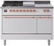 Ilve® Nostalgie II Series 48" White Pro Style Dual Fuel Range-0