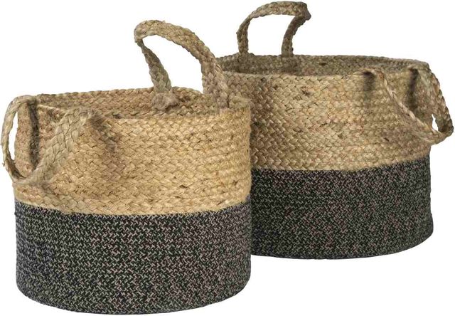 Signature Design by Ashley® Parrish 2-Piece Natural/Black Basket Set-1