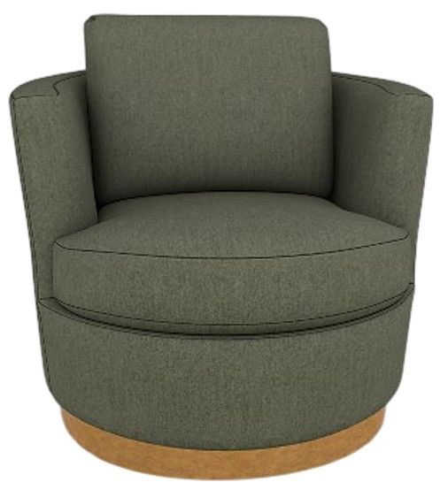 Best® Home Furnishings Customizable Tina Swivel Chair with Honey Birch Legs-1