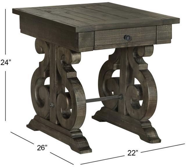Magnussen Home® Bellamy Peppercorn Square End Table-2
