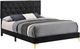 Coaster® Kendall Black/Gold Queen Upholstered Panel Bed-0