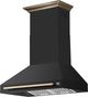 FORNO® Aria Series Alta Qualita 36" Black Wall Mounted Range Hood  -1