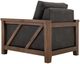 International Furniture Direct Walnut Black Arm Chair-4