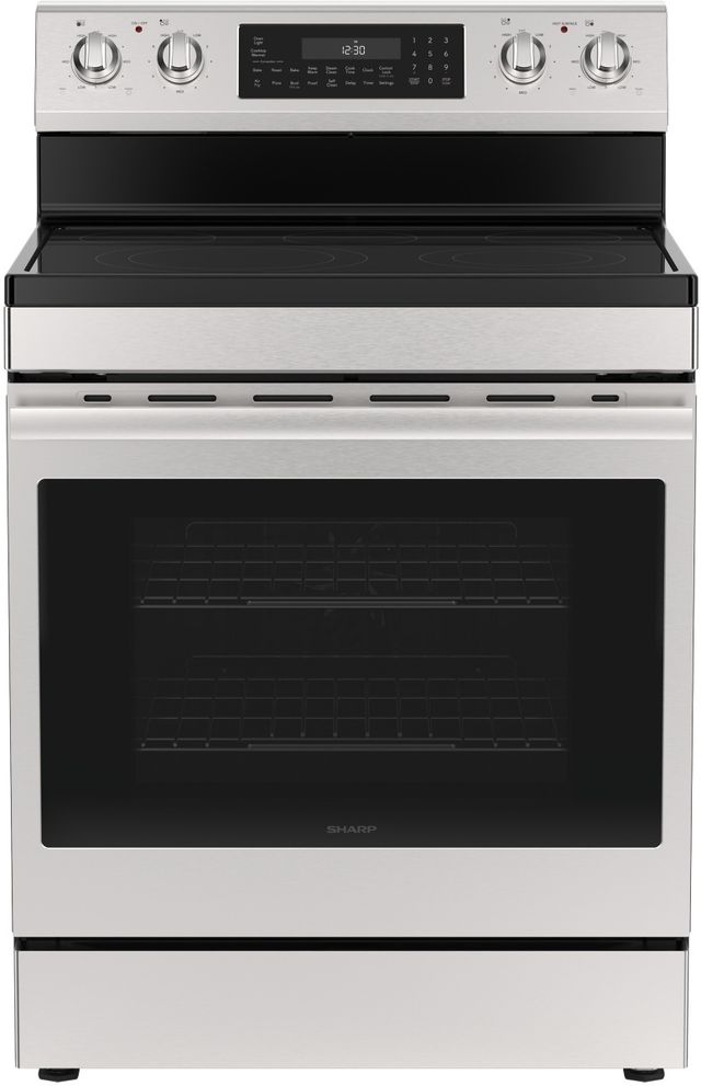 Sharp 30" Stainless Steel Freestanding Electric Range with True European Convection-1