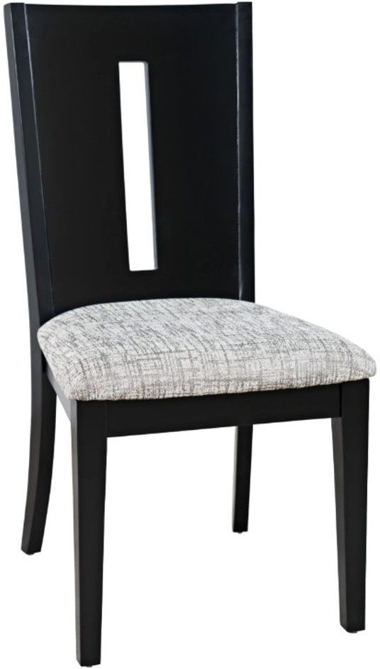 Jofran Inc. Urban Icon Black/Gray Slotback Dining Side Chair-0