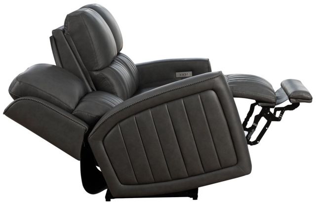 BarcaLounger® Pierce Homerun Dark Gray Leather Power Reclining Sofa-1
