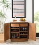 aspenhome® Caden Spiced Caramel Bar Cabinet with Marble Top-4