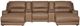 Signature Design by Ashley® Silverbrooke 5-Piece Caramel Power Reclining Sectional and Chaise-0