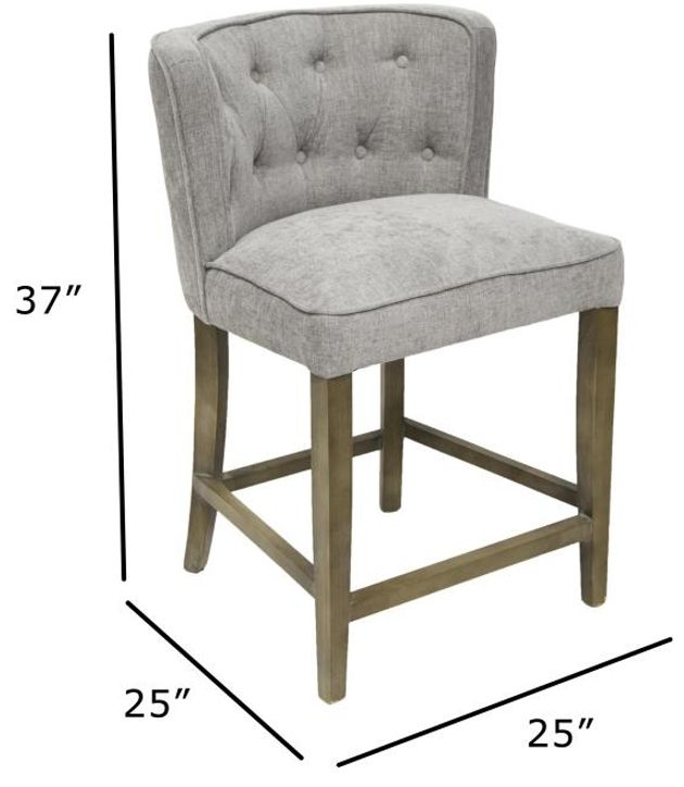 Nest Home Collections Charlie Anew Gray/Gray Wash Counter Stool-3