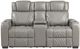 Homelegance® Apex Gray Double Power Reclining Console Loveseat-2