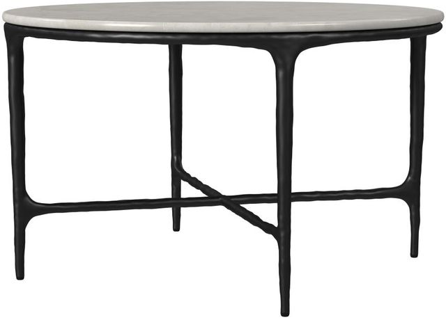 Coaster® Hermas White Coffee Table with Black Base-2