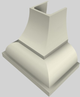 Vent-A-Hood® Designer Series 36" Biscuit Wall Mounted Range Hood-5