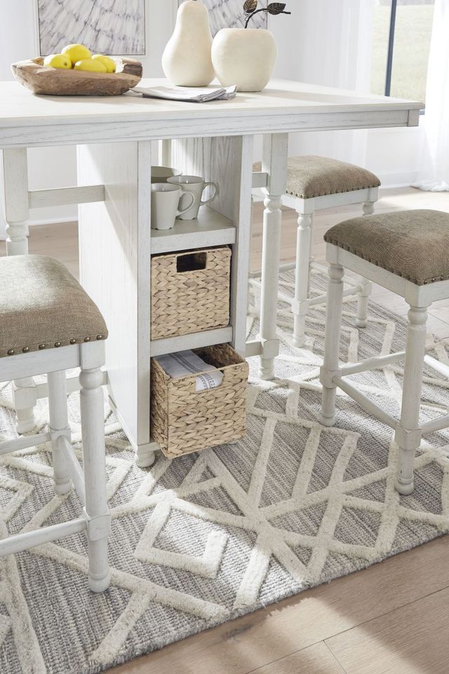 Signature Design by Ashley® Robbinsdale 5-Piece Antique White Counter Height Dining Table Set-1