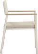 TOV Furniture Sardinia 2-Piece Cream Aluminum/Fabric/Wooden Outdoor Dining Chair Set-5