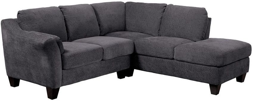 Emerald Home Clayton II 2-Piece Charcoal Gray Right-Arm Facing Sectional and Chaise