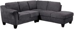Emerald Home Clayton II 2-Piece Charcoal Gray Right-Arm Facing Sectional and Chaise