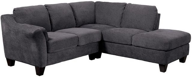 Emerald Home Clayton II 2-Piece Charcoal Gray Right-Arm Facing Sectional and Chaise-0