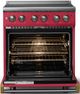 Viking® 5 Series 30" Valentine Pro Style Electric Range with Brushed Brass Trim-1
