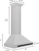 ZLINE 30" Autograph Edition Satin Stainless Steel Wall Mounted Range Hood-4
