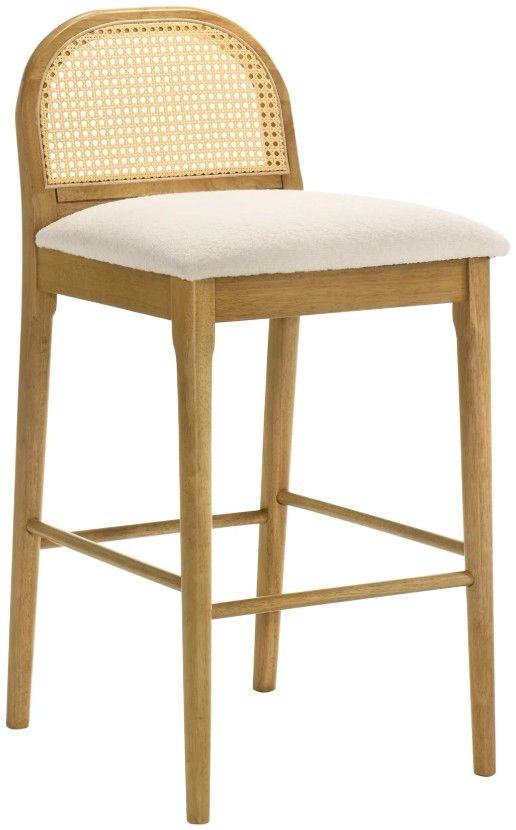 Armen Living Lucio Amber Glow/White Barstool-0