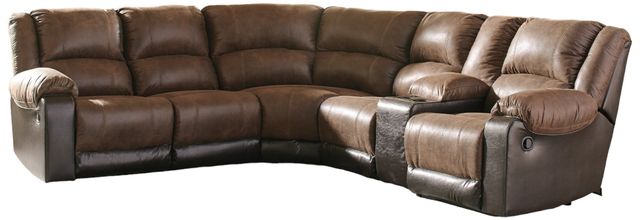 Signature Design by Ashley® Nantahala 6-Piece Coffee Reclining Sectional-0