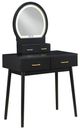 Homelegance® Camilla Black Youth Vanity Dresser with Mirror and Stool Set-3