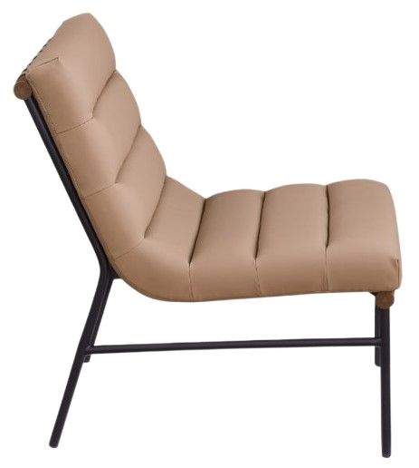 Meridian Furniture Burke Tan/Black Vegan Leather Accent Chair-2