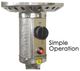 Sunheat® 46,000 BTU's Mocha Round Patio Heater-1