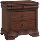 Elements International Phillipe Cherry 3-Drawer Nightstand with USB-0