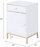 ACME Furniture Ottey White High Gloss/Gold Office Cabinet-2