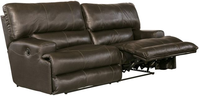 Catnapper® Wembley Steel Leather Lay Flat Reclining Sofa-1